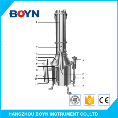 China Laboratory fully Stainless Steel 10L/H lab Water Distiller